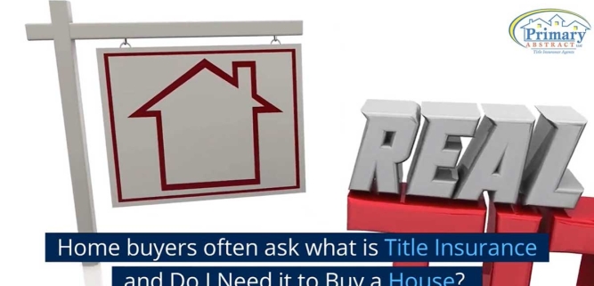 Slide with house sign graphic and Real Estate Graphic with Sub Title "Buyers often ask what is Title Insurance and Do I Need it to Buy a House"